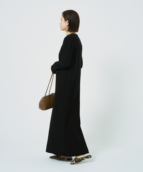 追加》ダブルクロスミニマルロングドレス 2（ワンピース）｜HARDY NOIR