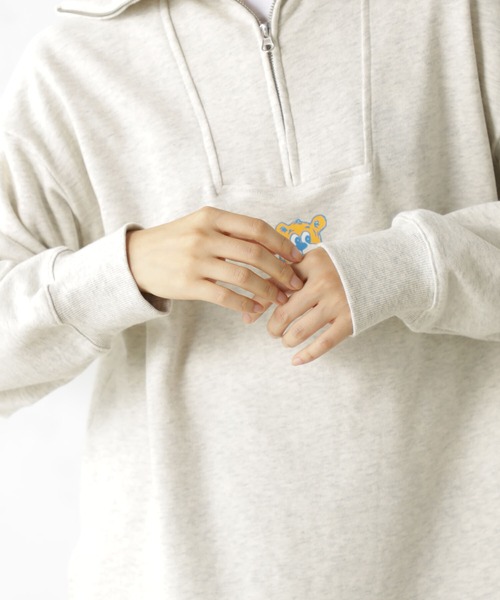 FOUND GOOD(ファウンドグッド)の「UCLAハーフZIPウラケ(スウェット・レディース・グレー系5/アイボリー/ネイビー・M/L)」の10枚目の写真