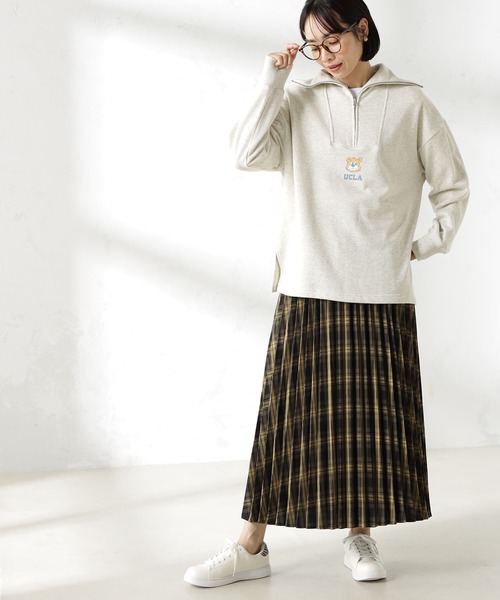 FOUND GOOD(ファウンドグッド)の「UCLAハーフZIPウラケ(スウェット・レディース・グレー系5/アイボリー/ネイビー・M/L)」の11枚目の写真