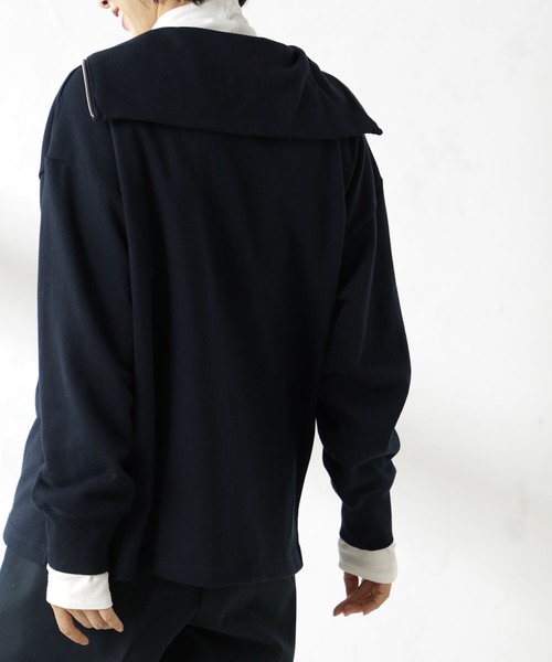 FOUND GOOD(ファウンドグッド)の「UCLAハーフZIPウラケ(スウェット・レディース・グレー系5/アイボリー/ネイビー・M/L)」の13枚目の写真