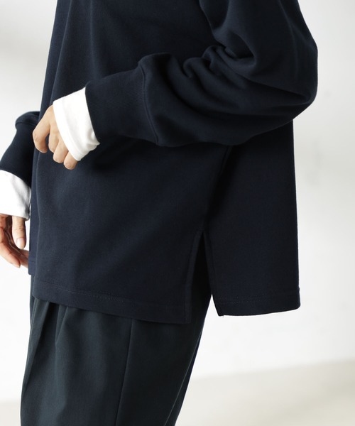 FOUND GOOD(ファウンドグッド)の「UCLAハーフZIPウラケ(スウェット・レディース・グレー系5/アイボリー/ネイビー・M/L)」の14枚目の写真