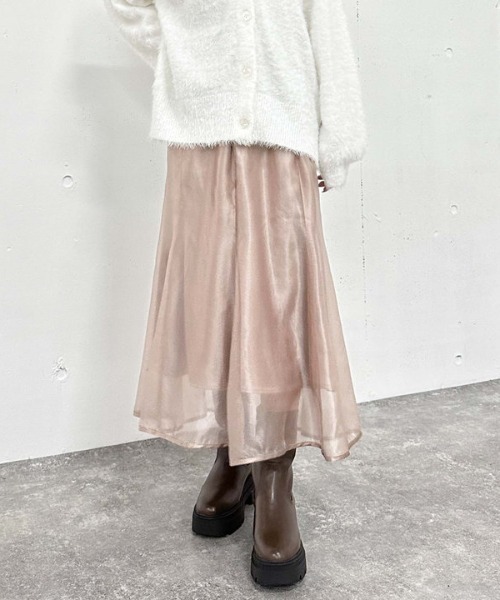 archives（アルシーヴ）の「シアーマーメイドスカート（スカート・レディース・アイボリー/ブラック/ピンク・MEDIUM）」の4枚目の写真