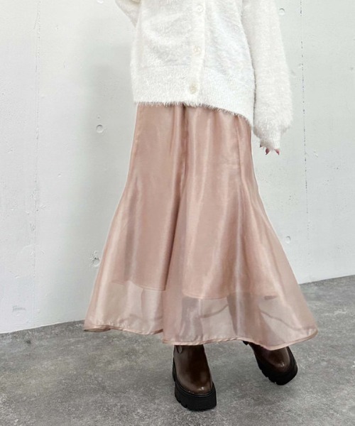 archives（アルシーヴ）の「シアーマーメイドスカート（スカート・レディース・アイボリー/ブラック/ピンク・MEDIUM）」の5枚目の写真