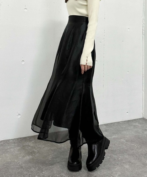 archives（アルシーヴ）の「シアーマーメイドスカート（スカート・レディース・アイボリー/ブラック/ピンク・MEDIUM）」の19枚目の写真