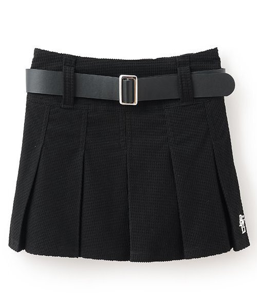 by LOVEiT(バイラビット)の「ベルトつきローライズミニスカ(スカート・キッズ・ブラック/ブルー/モカ・120cm/130cm/140cm/150cm/160cm)」の2枚目の写真