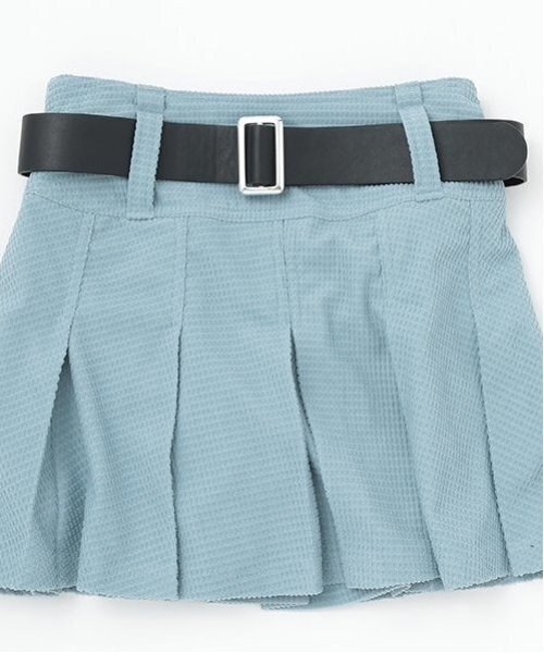 by LOVEiT(バイラビット)の「ベルトつきローライズミニスカ(スカート・キッズ・ブラック/ブルー/モカ・120cm/130cm/140cm/150cm/160cm)」の5枚目の写真