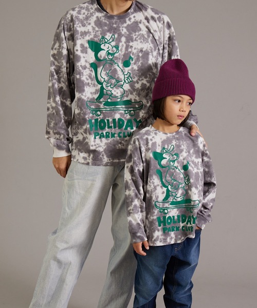 PAIRMANON STREET(ペアマノンストリート)の「【PAIRMANON STREET】【リンクコーデ】タイダイ プリント ロンT 長袖 Tシャツ(Tシャツ/カットソー・メンズ・オフホワイト/ブルー/ブラック・FREE)」の5枚目の写真