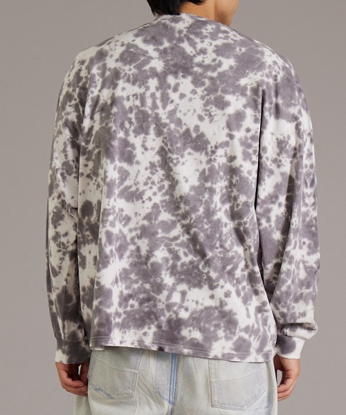 PAIRMANON STREET(ペアマノンストリート)の「【PAIRMANON STREET】【リンクコーデ】タイダイ プリント ロンT 長袖 Tシャツ(Tシャツ/カットソー・メンズ・オフホワイト/ブルー/ブラック・FREE)」の9枚目の写真