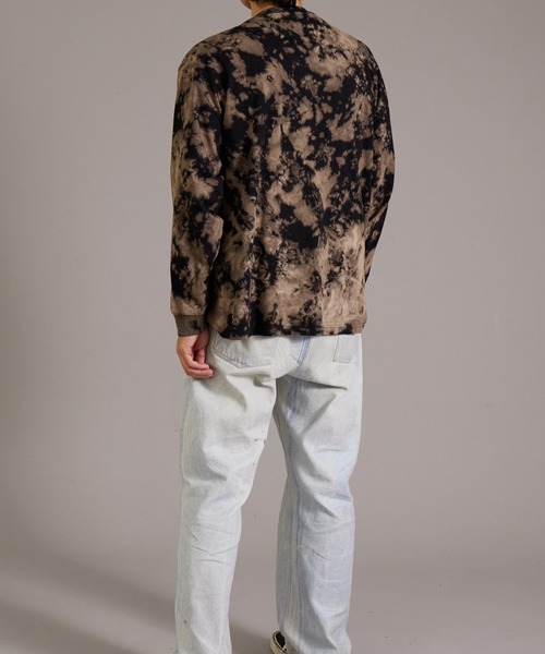 PAIRMANON STREET(ペアマノンストリート)の「【PAIRMANON STREET】【リンクコーデ】タイダイ プリント ロンT 長袖 Tシャツ(Tシャツ/カットソー・メンズ・オフホワイト/ブルー/ブラック・FREE)」の13枚目の写真