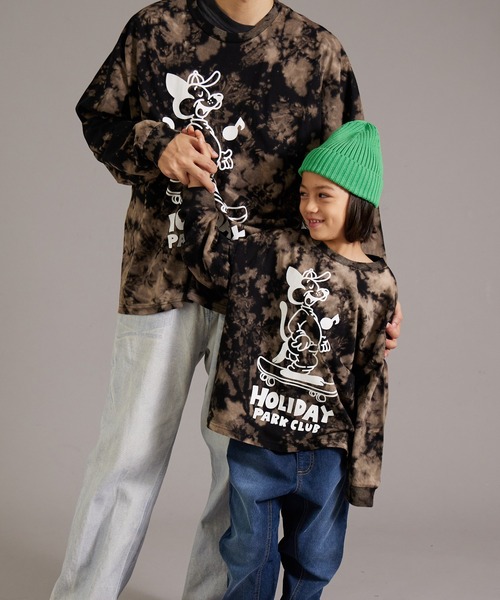 PAIRMANON STREET(ペアマノンストリート)の「【PAIRMANON STREET】【リンクコーデ】タイダイ プリント ロンT 長袖 Tシャツ(Tシャツ/カットソー・メンズ・オフホワイト/ブルー/ブラック・FREE)」の14枚目の写真