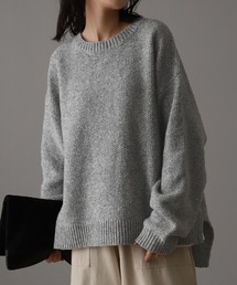 オーバーサイズ鹿のこニット