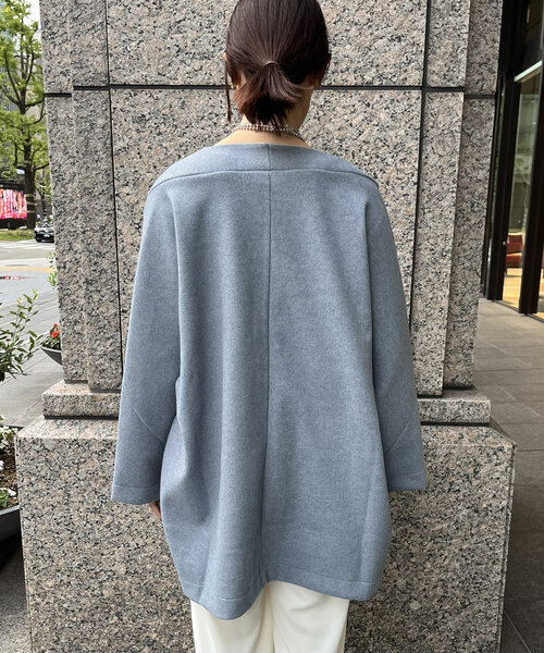 DouDou(ドゥドゥ)の「【WEB限定】トッパーガウンジャケット(その他アウター・レディース・グレー/チャコールグレー/アイボリー・FREE)」の20枚目の写真