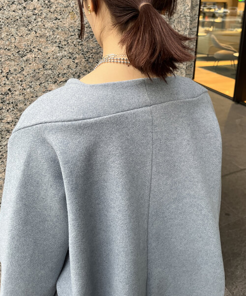 DouDou(ドゥドゥ)の「【WEB限定】トッパーガウンジャケット(その他アウター・レディース・グレー/チャコールグレー/アイボリー・FREE)」の19枚目の写真