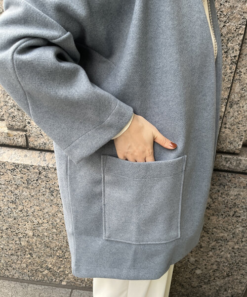 DouDou(ドゥドゥ)の「【WEB限定】トッパーガウンジャケット(その他アウター・レディース・グレー/チャコールグレー/アイボリー・FREE)」の15枚目の写真