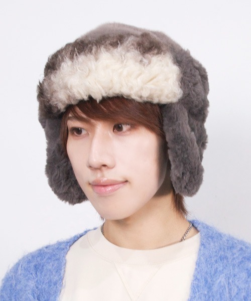 【セール】ミックスフェイクファー フライトキャップ（キャップ）｜polcadot（ポルカドット）