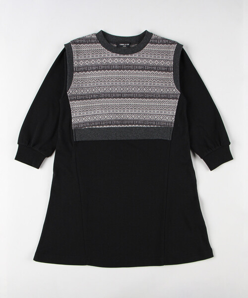 COMME CA ISM（コムサイズム）の「フェアアイルワンピース（ワンピース・キッズ・グレー系その他/ブラック系その他・100cm/110cm/120cm/130cm/140cm/150cm）」の2枚目の写真