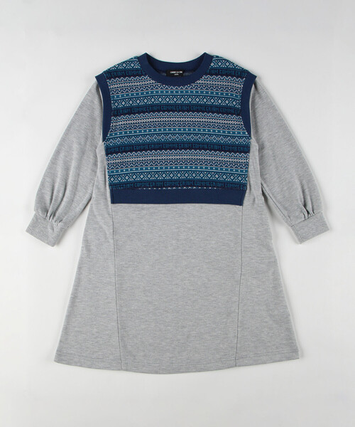 COMME CA ISM（コムサイズム）の「フェアアイルワンピース（ワンピース・キッズ・グレー系その他/ブラック系その他・100cm/110cm/120cm/130cm/140cm/150cm）」の6枚目の写真