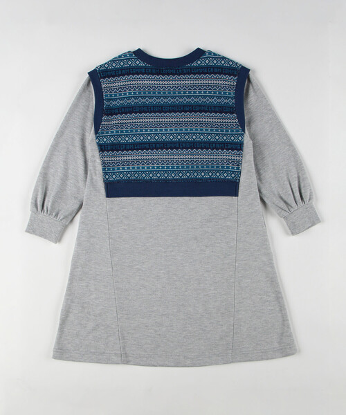 COMME CA ISM（コムサイズム）の「フェアアイルワンピース（ワンピース・キッズ・グレー系その他/ブラック系その他・100cm/110cm/120cm/130cm/140cm/150cm）」の7枚目の写真