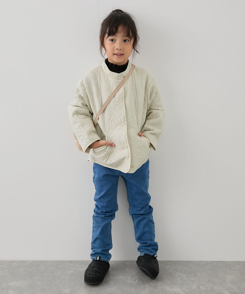 ROPE' PICNIC（ロペピクニック）の「【KIDS】フラワー柄キルティングブルゾン/リンクコーデ/WEB限定サイズ:110cm（ブルゾン・キッズ・ブラック/オフホワイト・110/120/130/140/150）」の12枚目の写真