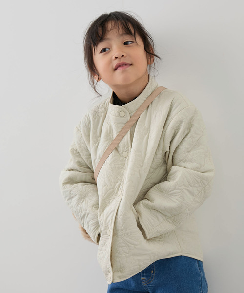 ROPE' PICNIC（ロペピクニック）の「【KIDS】フラワー柄キルティングブルゾン/リンクコーデ/WEB限定サイズ:110cm（ブルゾン・キッズ・ブラック/オフホワイト・110/120/130/140/150）」の13枚目の写真