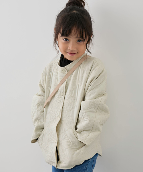 ROPE' PICNIC（ロペピクニック）の「【KIDS】フラワー柄キルティングブルゾン/リンクコーデ/WEB限定サイズ:110cm（ブルゾン・キッズ・ブラック/オフホワイト・110/120/130/140/150）」の14枚目の写真