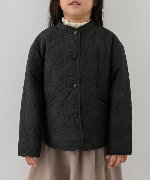 ROPE' PICNIC（ロペピクニック）の「【KIDS】フラワー柄キルティングブルゾン/リンクコーデ/WEB限定サイズ:110cm（ブルゾン・キッズ・ブラック/オフホワイト・110/120/130/140/150）」の18枚目の写真