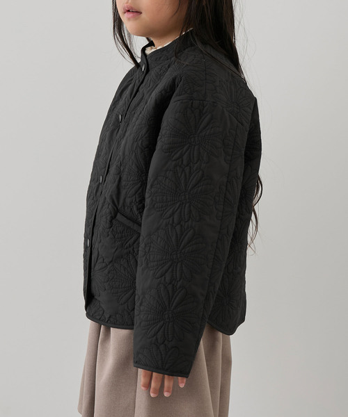 ROPE' PICNIC（ロペピクニック）の「【KIDS】フラワー柄キルティングブルゾン/リンクコーデ/WEB限定サイズ:110cm（ブルゾン・キッズ・ブラック/オフホワイト・110/120/130/140/150）」の19枚目の写真