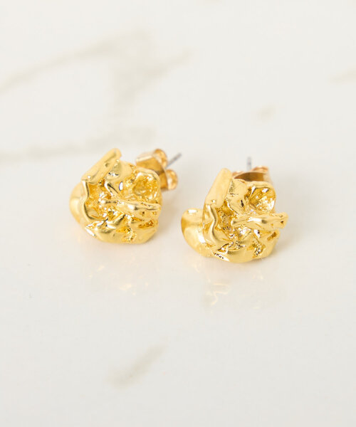 PAPILLONNER（パピヨネ）の「ホイルピアス（ピアス（両耳用）・レディース・ゴールド・FREE）」の4枚目の写真