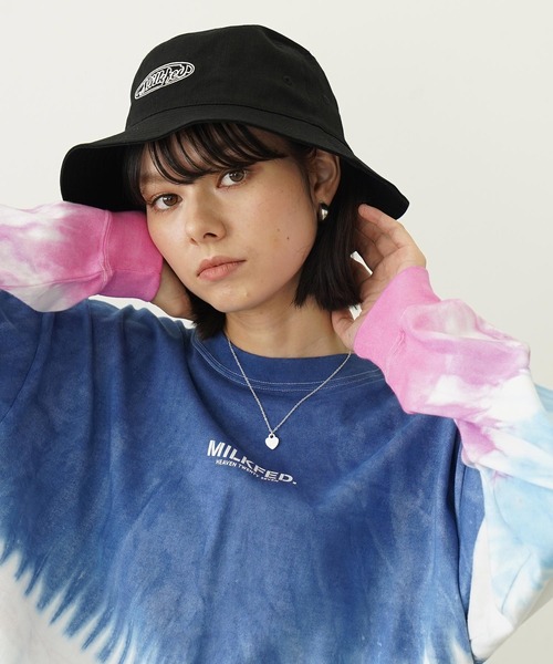 MILKFED.(ミルクフェド)の「OVAL LOGO HAT(ハット・レディース・ライトインディゴブルー/インディゴブルー/ブラック・ONE SIZE)」の2枚目の写真