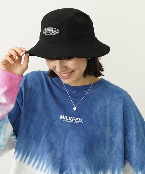 MILKFED.(ミルクフェド)の「OVAL LOGO HAT(ハット・レディース・ライトインディゴブルー/インディゴブルー/ブラック・ONE SIZE)」の6枚目の写真