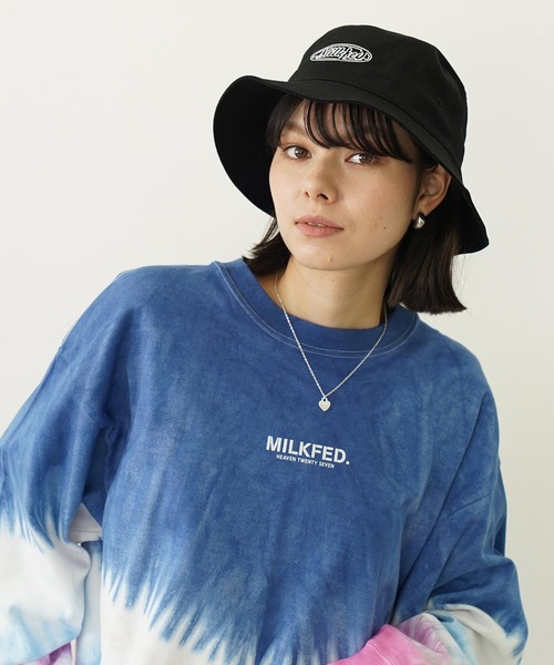 MILKFED.(ミルクフェド)の「OVAL LOGO HAT(ハット・レディース・ライトインディゴブルー/インディゴブルー/ブラック・ONE SIZE)」の4枚目の写真
