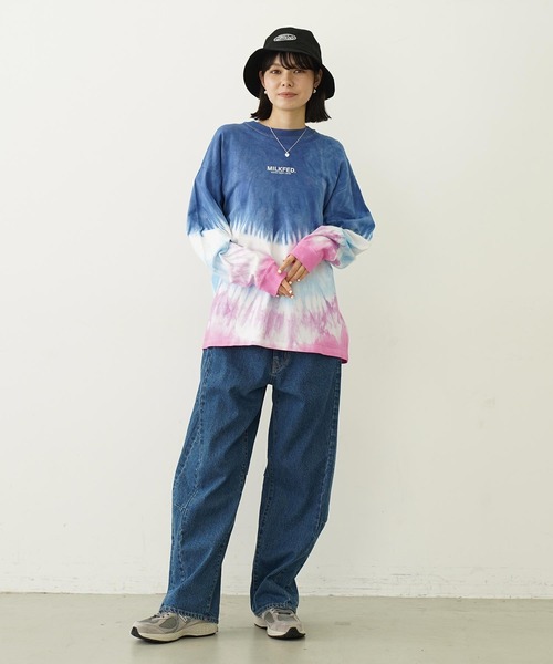 MILKFED.(ミルクフェド)の「OVAL LOGO HAT(ハット・レディース・ライトインディゴブルー/インディゴブルー/ブラック・ONE SIZE)」の9枚目の写真