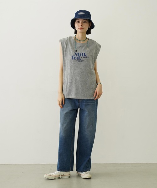 MILKFED.(ミルクフェド)の「OVAL LOGO HAT(ハット・レディース・ライトインディゴブルー/インディゴブルー/ブラック・ONE SIZE)」の21枚目の写真