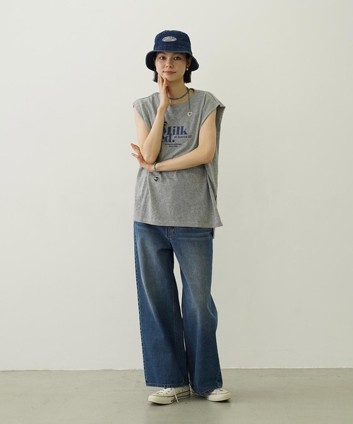 MILKFED.(ミルクフェド)の「OVAL LOGO HAT(ハット・レディース・ライトインディゴブルー/インディゴブルー/ブラック・ONE SIZE)」の22枚目の写真