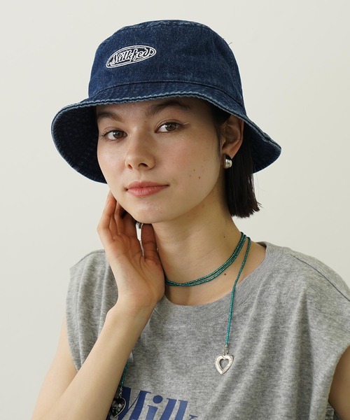 MILKFED.(ミルクフェド)の「OVAL LOGO HAT(ハット・レディース・ライトインディゴブルー/インディゴブルー/ブラック・ONE SIZE)」の20枚目の写真