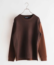 UNION STATION | ポリエステルニット×ポンチスウェット プルオーバー(スウェット)