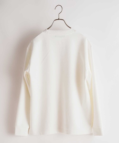 UNION STATION(ユニオンステーション)の「ポリエステルニット×ポンチスウェット プルオーバー(スウェット・メンズ・ブラウン/ライトブルー/ホワイト/ネイビー系・LL/L/M)」の7枚目の写真