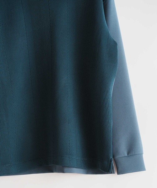 UNION STATION(ユニオンステーション)の「ポリエステルニット×ポンチスウェット プルオーバー(スウェット・メンズ・ブラウン/ライトブルー/ホワイト/ネイビー系・LL/L/M)」の12枚目の写真