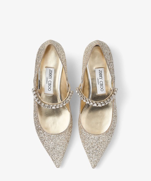 美品 ジミーチュウ BING PUMPFLAT ビジュー ストーン エナメル BING PUMP FLAT（バレエシューズ）｜JIMMY CHOO（ジミーチュウ