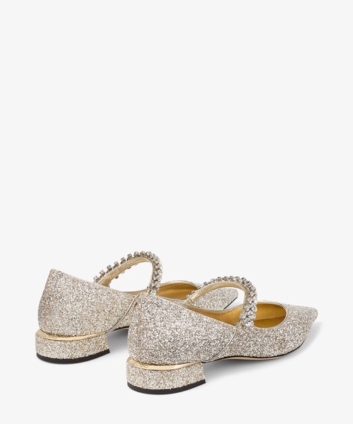 美品 ジミーチュウ BING PUMPFLAT ビジュー ストーン エナメル BING PUMP FLAT（バレエシューズ）｜JIMMY CHOO（ジミーチュウ