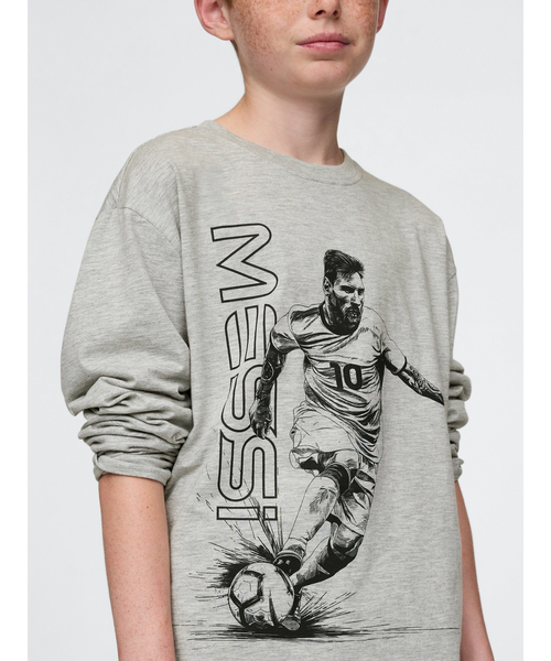 GAP(ギャップ)の「Messi メッシ グラフィックTシャツ (キッズ)(Tシャツ/カットソー・キッズ・ホワイト/ブラック/グレー系その他/グレー・150cm/110cm/130cm/160cm/120cm/140cm)」の4枚目の写真