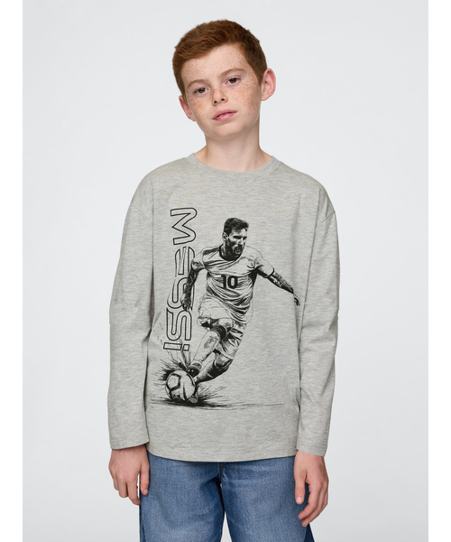 GAP(ギャップ)の「Messi メッシ グラフィックTシャツ (キッズ)(Tシャツ/カットソー・キッズ・ホワイト/ブラック/グレー系その他/グレー・150cm/110cm/130cm/160cm/120cm/140cm)」の12枚目の写真