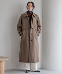 LOWRYS FARM | ウールライクヨークコート  243729(ステンカラーコート)