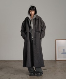 LOWRYS FARM | ウールライクヨークコート  243729(ステンカラーコート)