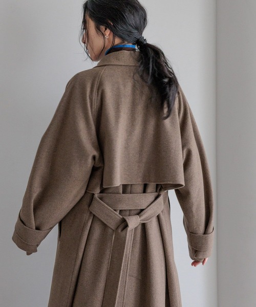 セール】ウールライクヨークコート 243729（ステンカラーコート