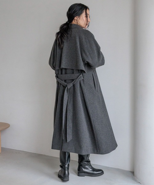 ウールライクヨークコート 243729（ステンカラーコート）｜LOWRYS FARM