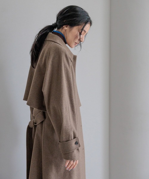 セール】ウールライクヨークコート 243729（ステンカラーコート