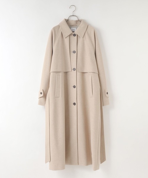 セール】ウールライクヨークコート 243729（ステンカラーコート