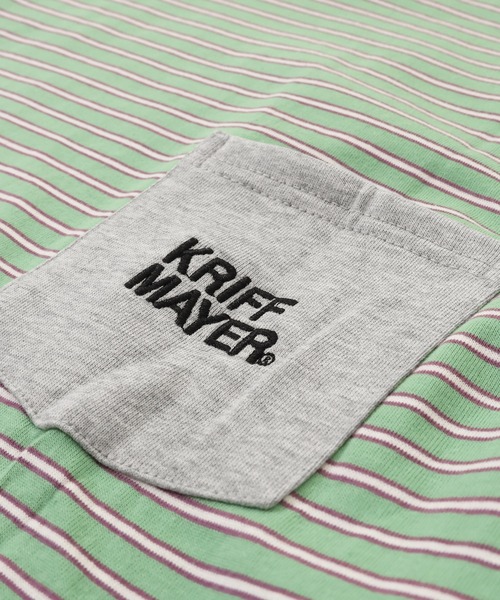 KRIFF MAYER(クリフメイヤー)の「モブレスラーボーダーロンT(Tシャツ/カットソー・メンズ・ブラック/グレー/グリーン/イエロー/オレンジ/サックスブルー・MEDIUM/X-LARGE/LARGE)」の15枚目の写真