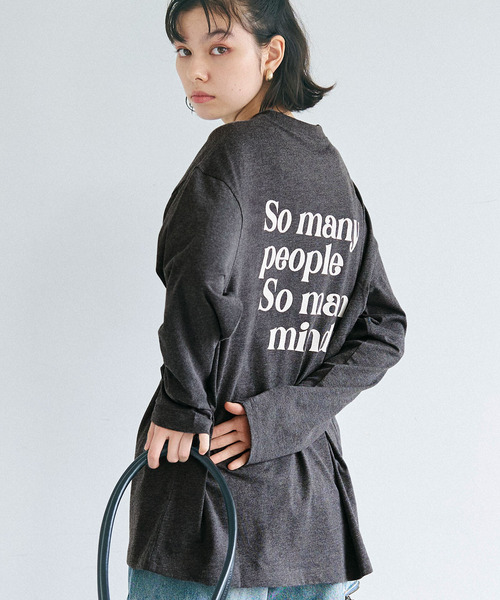 coca(coca)(コカ)の「【WEB限定セール】バックロゴプリントT(Tシャツ/カットソー・メンズ・チャコール/ライトグレー・XL/L/M)」の1枚目の写真